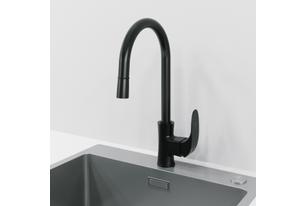 Смеситель для кухни LAPARET LISERA с выдвижным изливом BLACK N2042429LPT