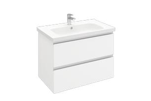 Тумба подвесная ELECTRA 80 под умыв-к Creavit Ideal 80, белый глянец, LE-WCAB-80-101