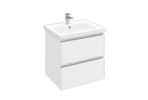 Тумба подвесная ELECTRA 60 под умыв-к Creavit Ideal 60, белый глянец, LE-WCAB-60-101