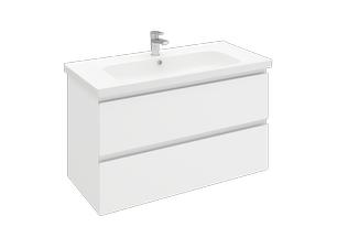 Тумба подвесная ELECTRA 100 под умыв-к Creavit Ideal 100, белый глянец, LE-WCAB-100-01