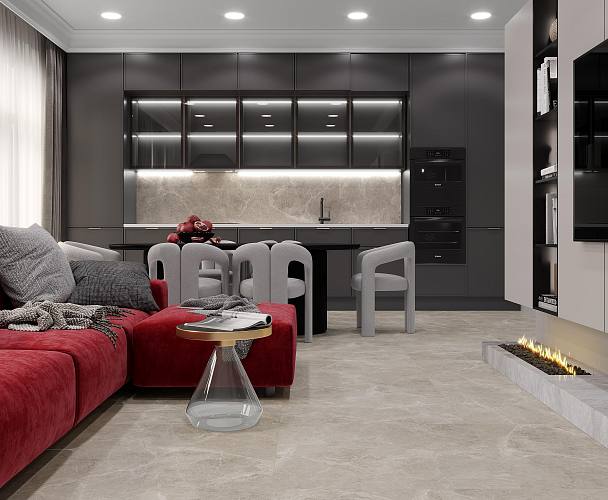 Dacota Grey Керамогранит серый 80x80 Лаппатированный