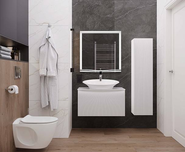 Пенал LAPARET Bianca подвесной белый