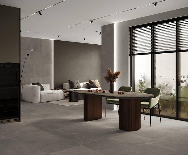 Splash Grey Керамогранит серый 60х120 Сатинированный Карвинг